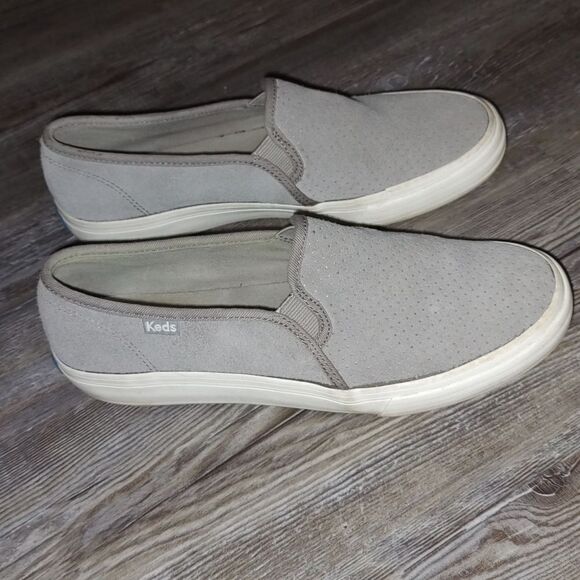 Keds Gray Women's Double Decker Perf Suede Sneaker   Sz 7.5 - Picture 5 of 7